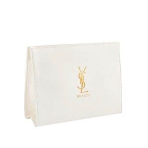 YSL Beauté‎ White Cosmetic Pouch – Elegant & Chic!